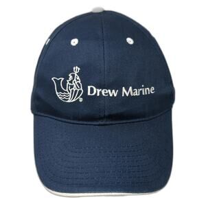 Drew Marine Strapback Baseball Cap Blue One Size Adjustable Embroidered Hit Wear